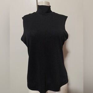 Classic Vintage Black Sleeveless Muscle Tee
